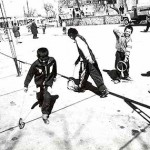Anatoly Rahimbaev, Children playing hoops, Urgut, 1998.